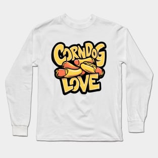 Corndog Love Design Long Sleeve T-Shirt